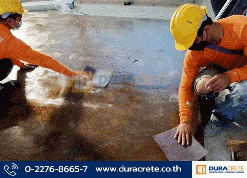 งานติดตั้งระบบพื้นอีพ๊อกซี่ ชนิด Self-levelling รุ่น Durapox SLF แท่นวางเครื่องจักร โครงการ อาคารท่าอากาศยาน AOT
