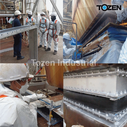 ผลงานผลิตและติดตั้ง “Fabric Expansion Joint (ข้อต่อผ้าใบแบบสี่เหลี่ยมและแบบวงกลม)