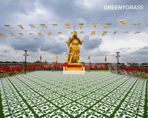 ผลงานติดตั้งพื้นพรมทอทางเดิน วิหารอริยะเจ้ากวนอู