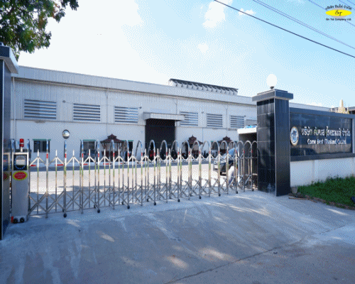 ผลงาน SIN TAI CO.,LTD. ติดตั้งประตูบานเลื่อนแบบพับเก็บสแตนเลสและไม้กั้นอัตโนมัติ หน้างาน : นิคมอุตสาหกรรม 304 ปราจีนบุรี