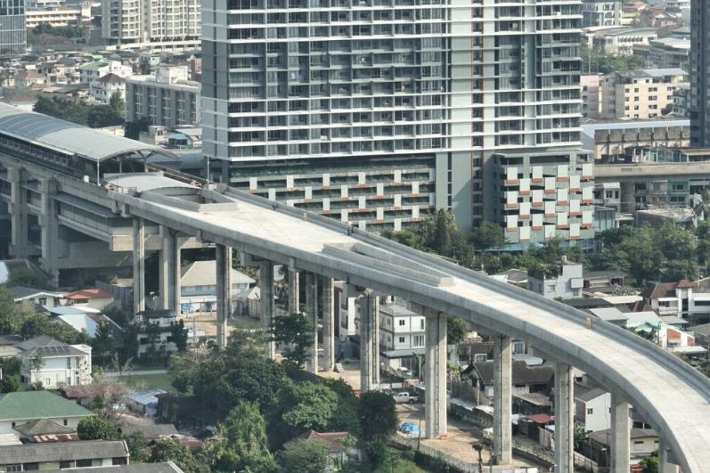 เปิดภาพการก่อสร้างรถไฟฟ้าหลากสี ‘ม่วงใต้’ สร้างคืบหน้าแล้ว 69.98%